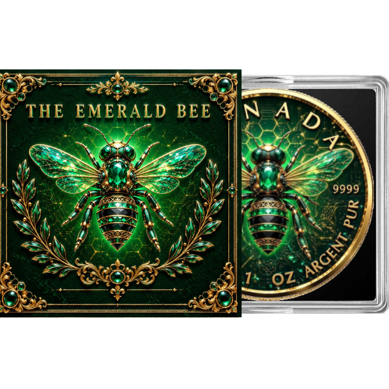 2026 Canada Maple Leaf The Emerald Bee Edition 1 oz Silver Coin