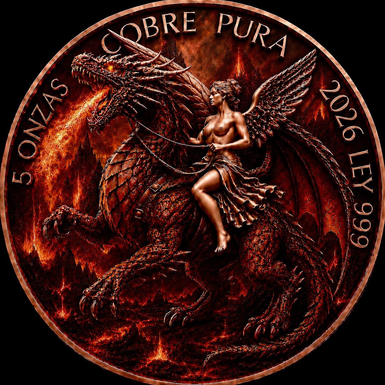Fire Dragon Libertad Tribute 5 oz Copper (06/07)