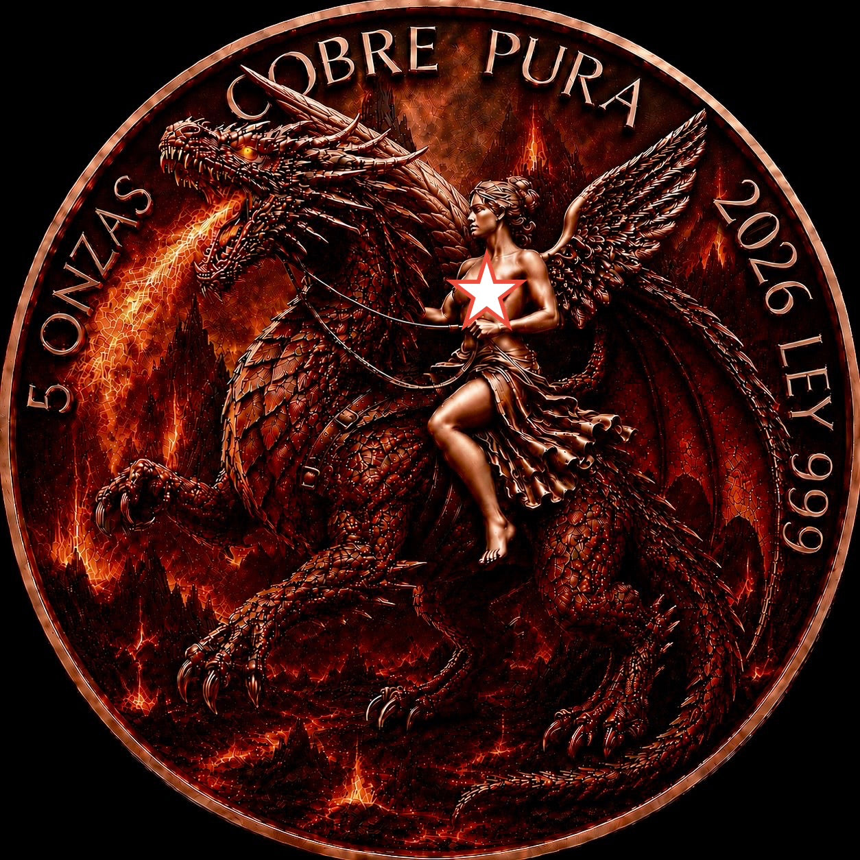 Fire Dragon Libertad Tribute 5 oz Copper (06/07)