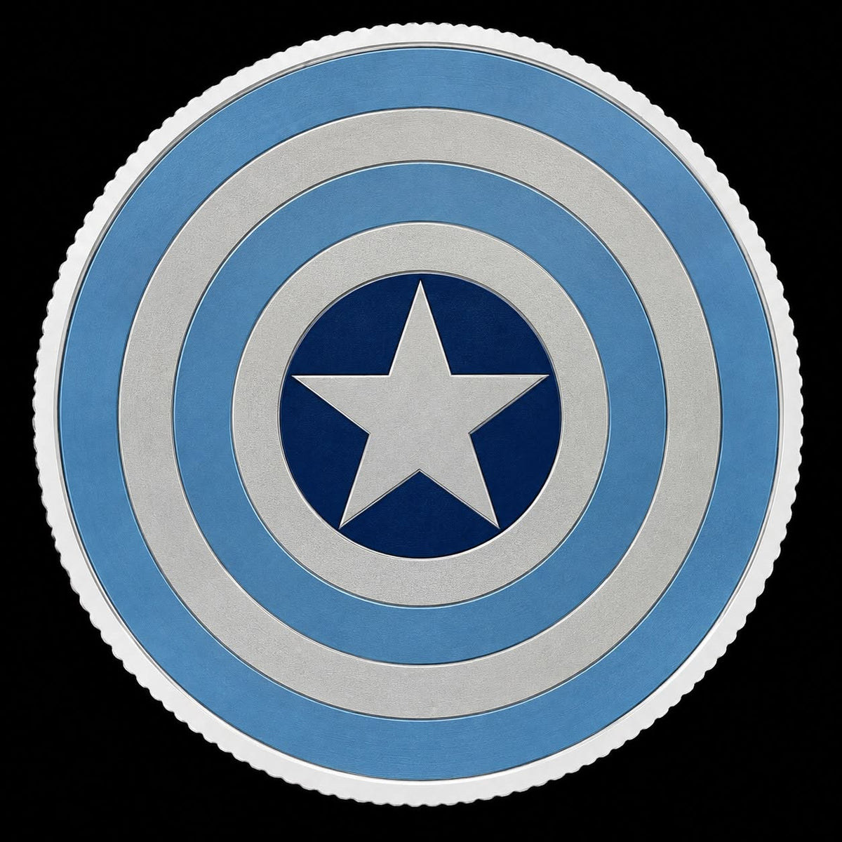 2026 Niue Captain America All Seasons Shield Edition 1/2 oz Silver Coin