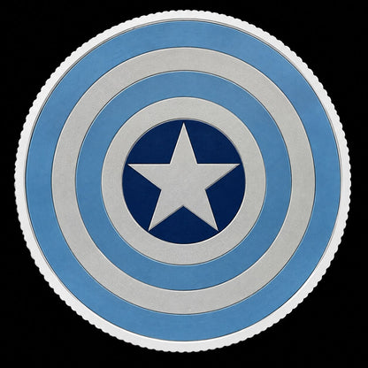 2026 Niue Captain America All Seasons Shield Edition 1/2 oz Silver Coin