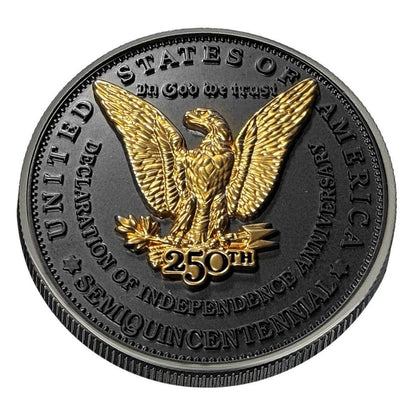1776-2026 Morgan Dollar Tribute UHR Black Ruthenium & 24k Gold CN Round (07/03)
