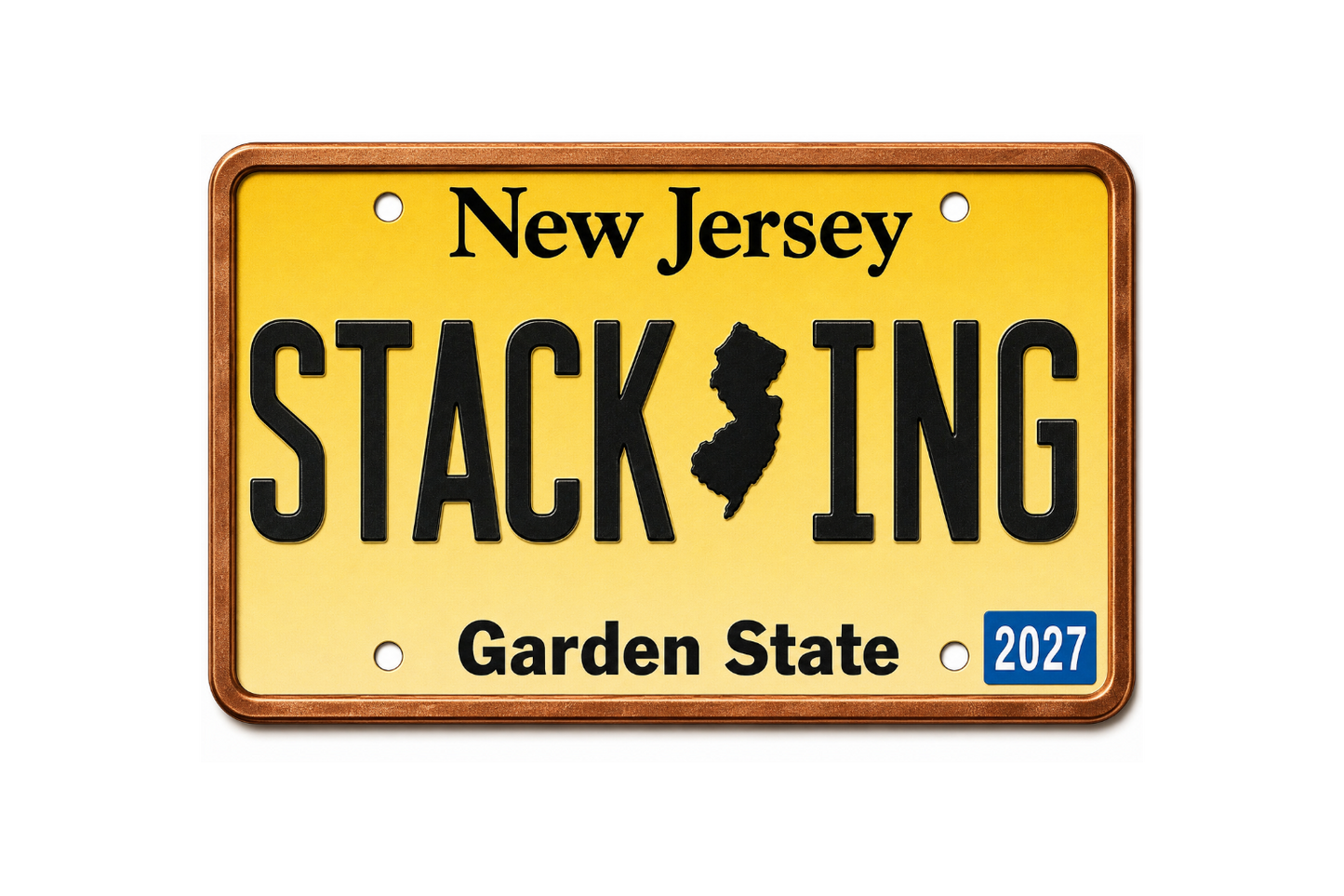 2027 Stacking Across America License Plate MICHIGAN Colorized 1 oz Copper Bar (Series 2)