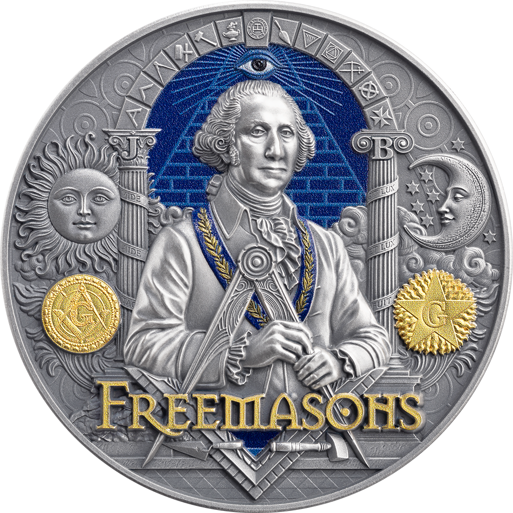 2027 Cameroon Secret Societies - Freemasons 2 oz Silver Coin