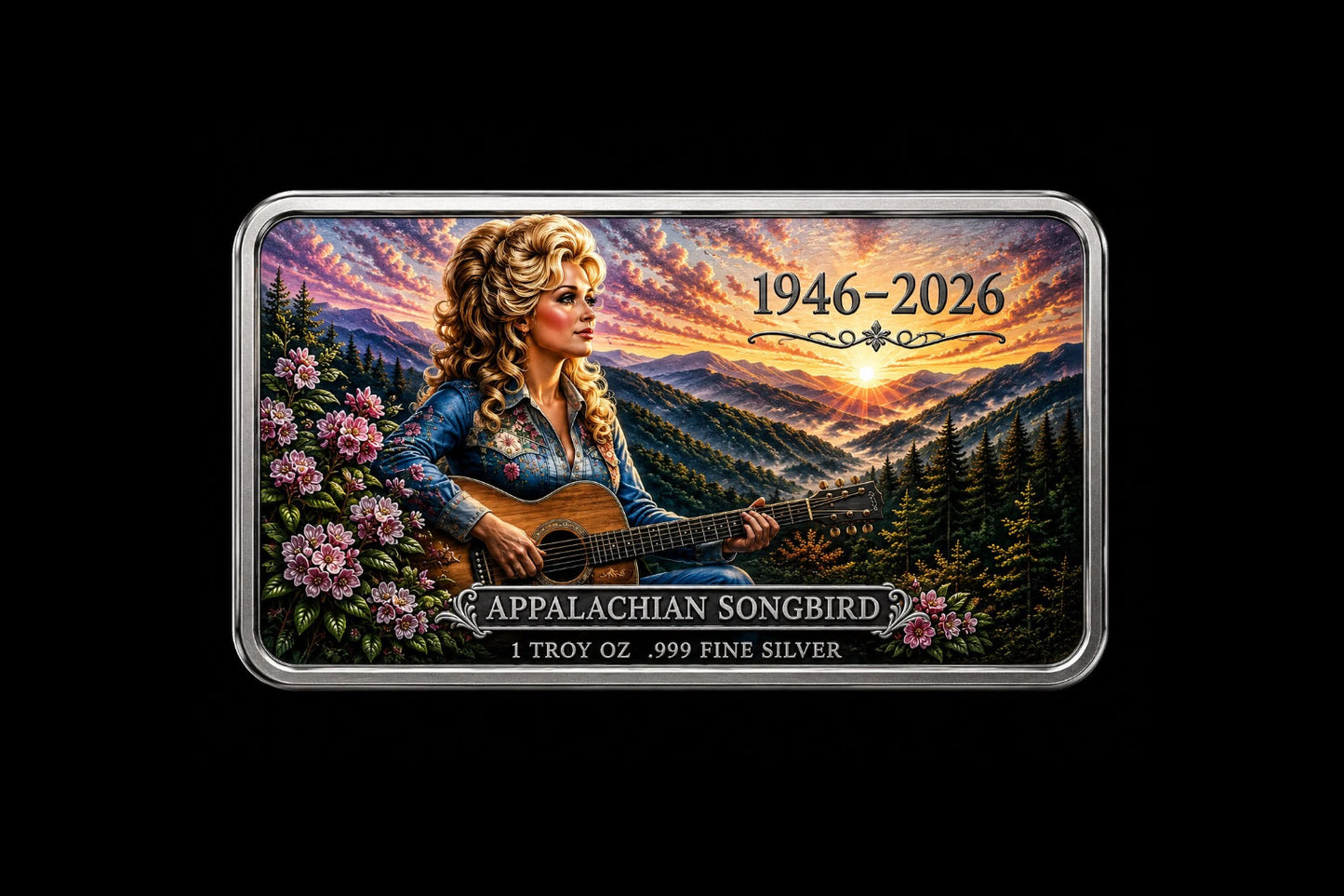Commemorating a Country Legend: Appalachian Songbird 1 oz Silver Bar (Open Mintage)