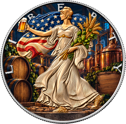2026 U.S. Eagle American Beer Day Edition 1 oz Silver Coin