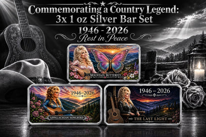 Commemorating a Country Legend: Appalachian Songbird 1 oz Silver Bar (Open Mintage)