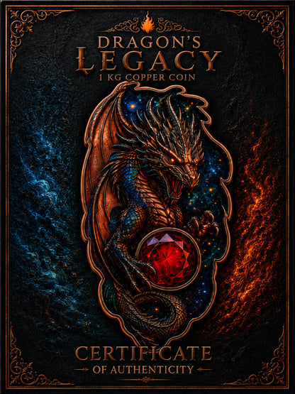Dragon's Legacy Shaped 1 Kilo Copper Medal (07/16)