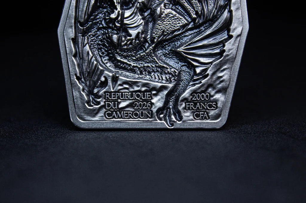 Estimate: 2026 Cameroon St. George & the Dragon Stacker 2 oz Silver Coin