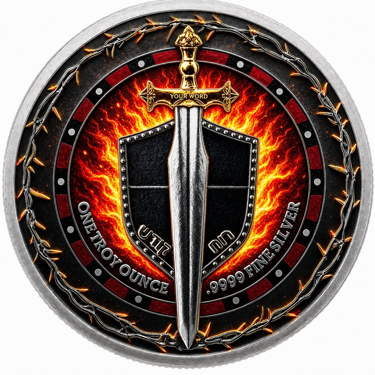 2026 Niue Sword of Truth - Divine Fire Edition 1 oz Silver Coin