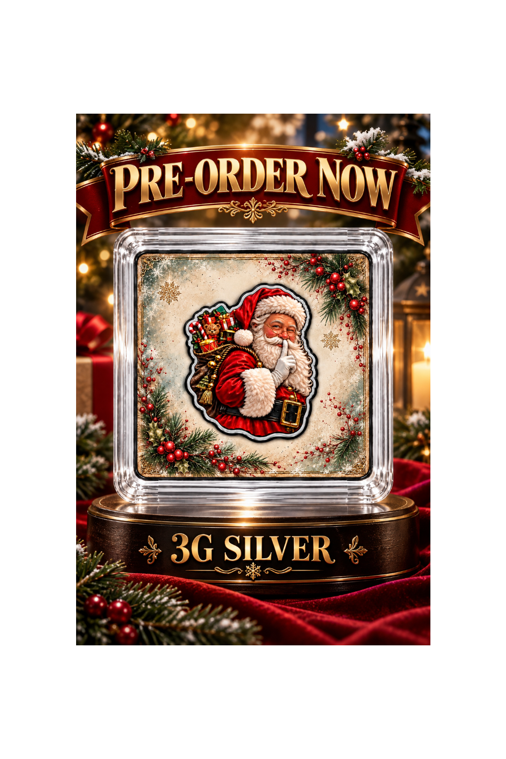 Santa's Secret 3g Silver Medal