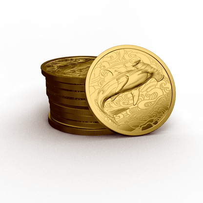 2026 Pitcairn Islands Ocean Wonders Hammerhead Shark 0.5g Gold Coin