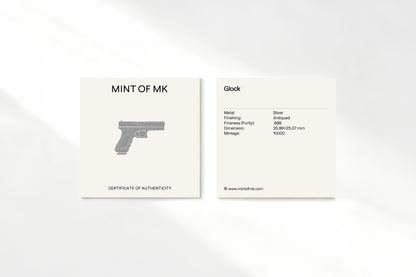 Glock Shaped 2+ gram Silver Medal