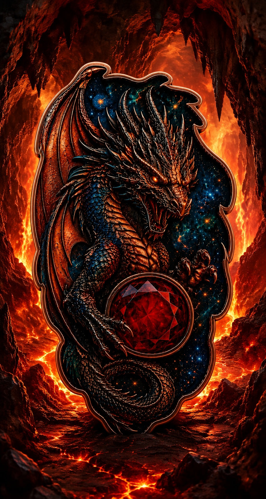 Dragon's Legacy Shaped 1 Kilo Copper Medal (07/16)