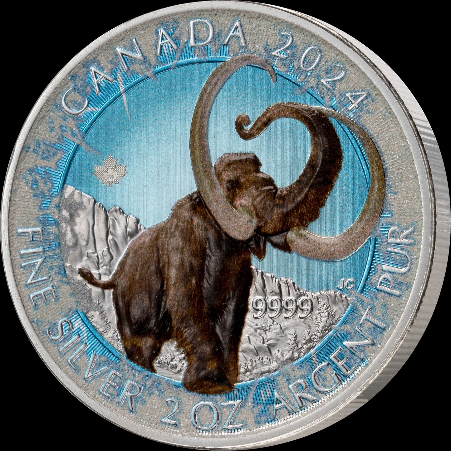2023-2024 Canada Ice Age Rhodium Diamond Crystal Edition 2 x 2 oz Silver Coin Set (07/07)