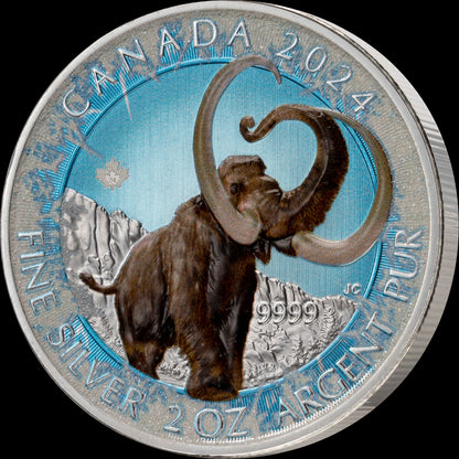 2023-2024 Canada Ice Age Rhodium Diamond Crystal Edition 2 x 2 oz Silver Coin Set (07/07)