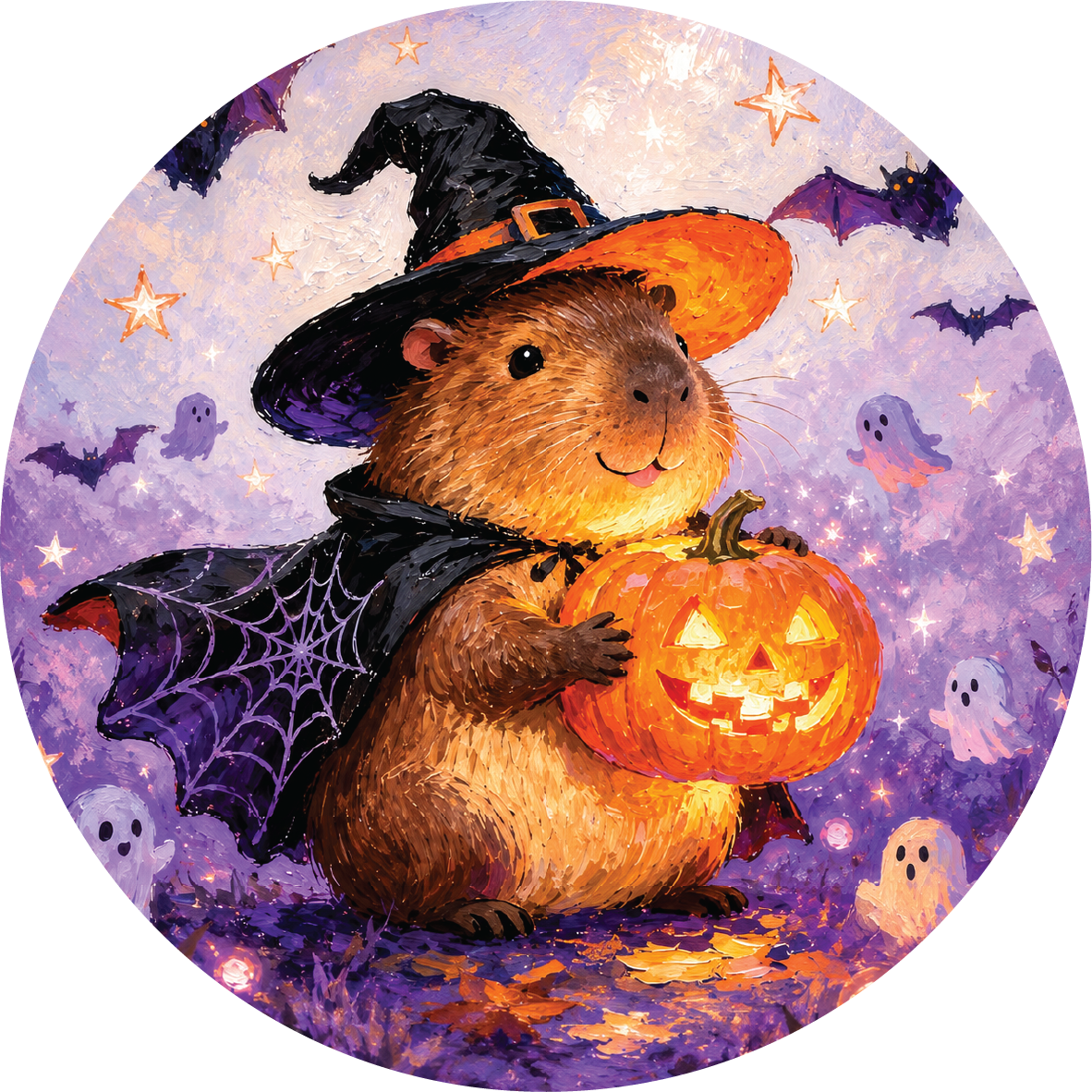 The Pumpkin Charmer Colorized 1/2 oz Silver Round by Hayleybug Mint (08/10)