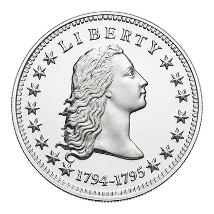 2026 Liberia Flowing Hair 1 Kilo White Brass Coin (08/04)