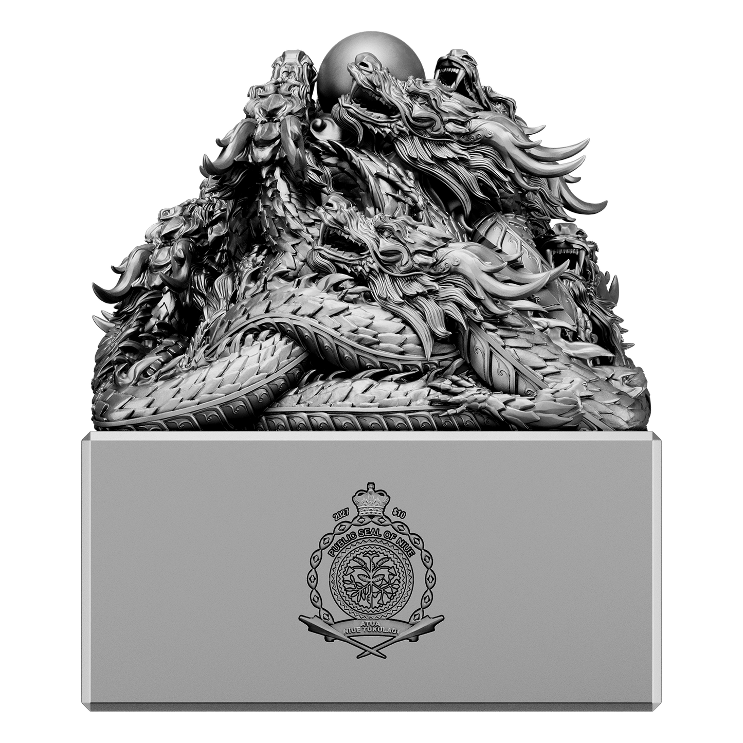 2027 Niue Heirloom Seal of the Realm Sculpture 5 oz Silver Coin (07/29)