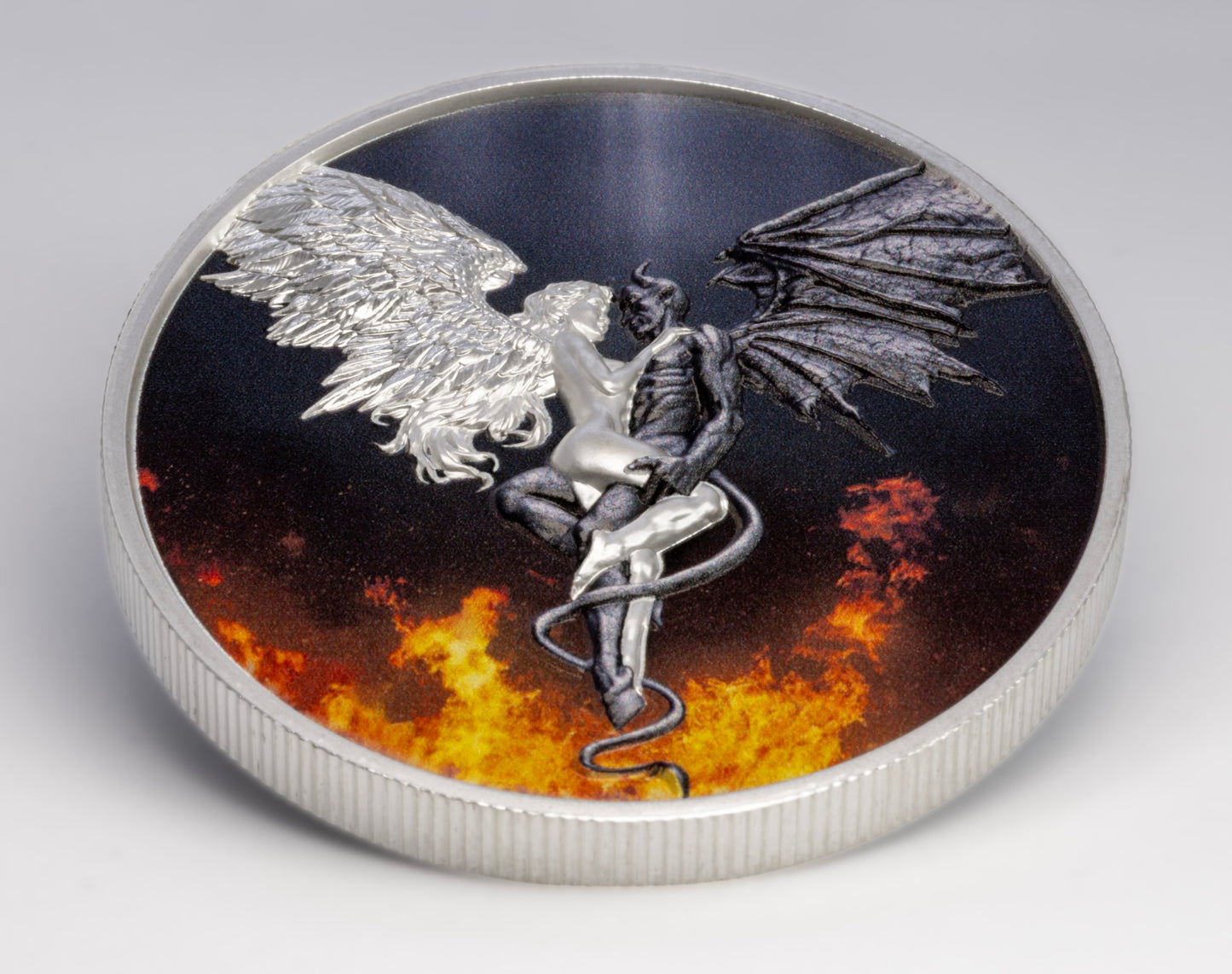 2026 Liberia Infinite Duality Paradox - Angel & Devil 2 oz Silver Coin (06/26)
