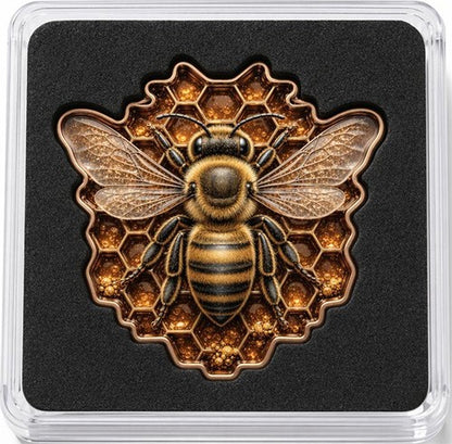 Honey Queen Colorized Shaped 1 oz Copper Medal (07/21)