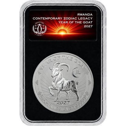 2027 Rwanda Year of the Goat Reverse Proof 1 oz Silver Coin