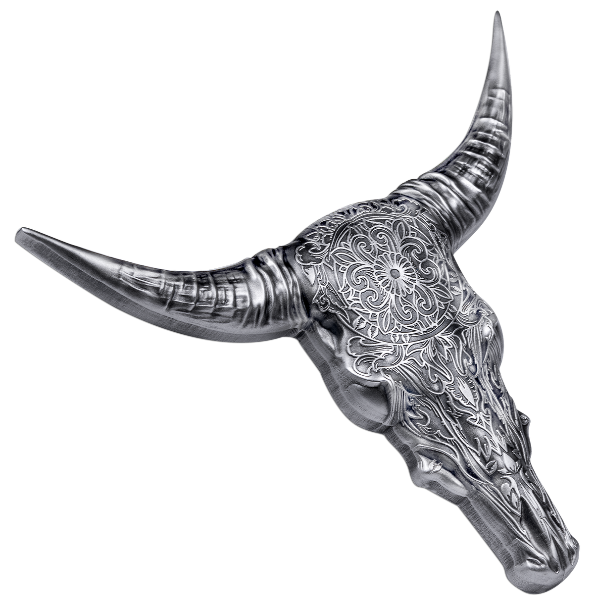 2027 Solomon Islands Buffalo Skull Shaped 2 oz Silver Coin