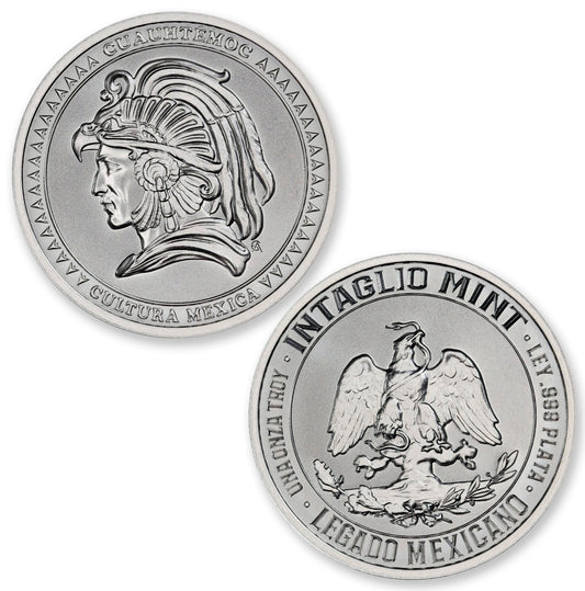 Estimate: Intaglio Mint Legado Mexicano Cuauhtemoc 1 oz Silver Round