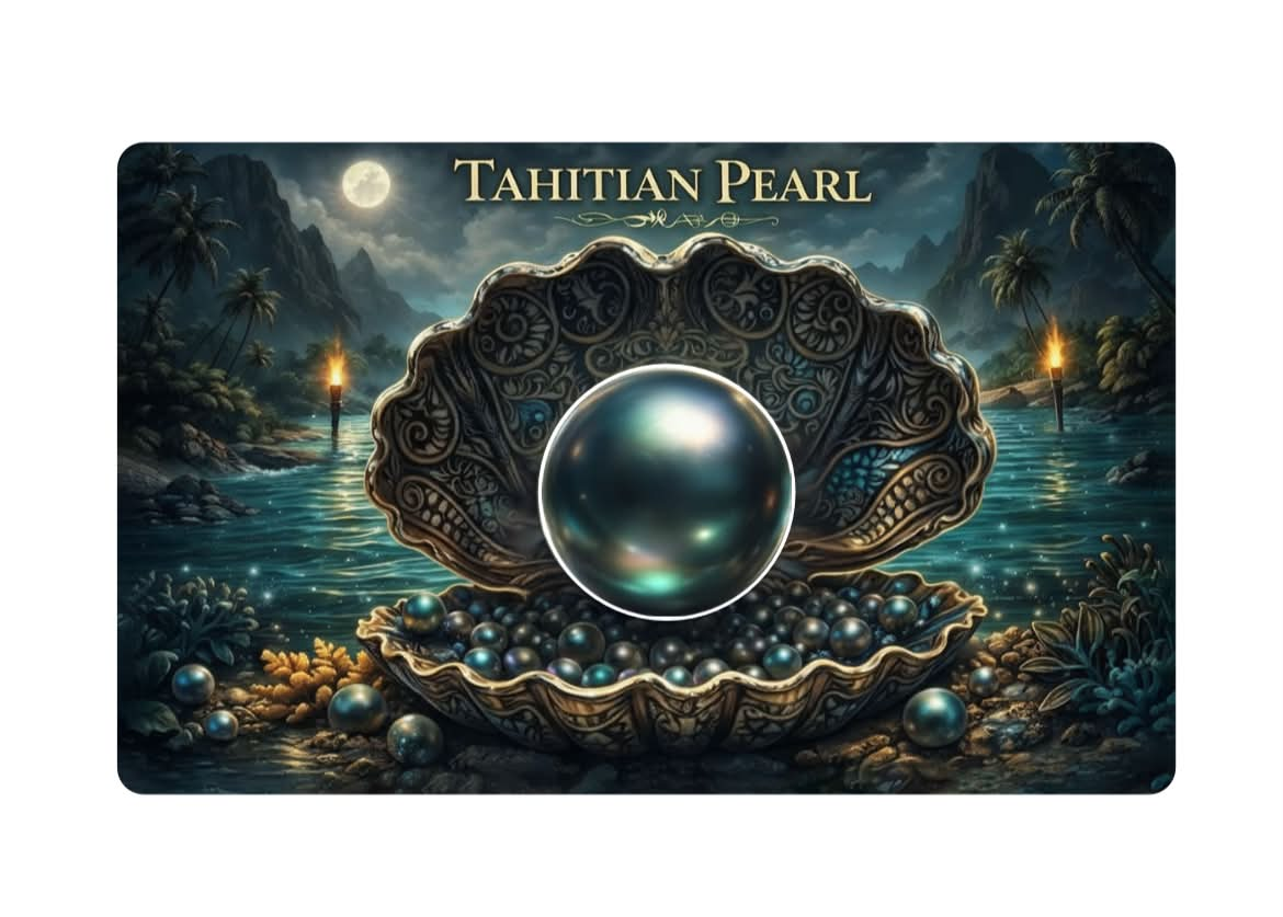 Tahitian Pearl Shaped 1g Silver Medal in Card