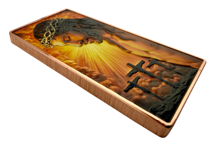 Jesus - He is Risen Colorized 5 oz Copper Bar (06/24)