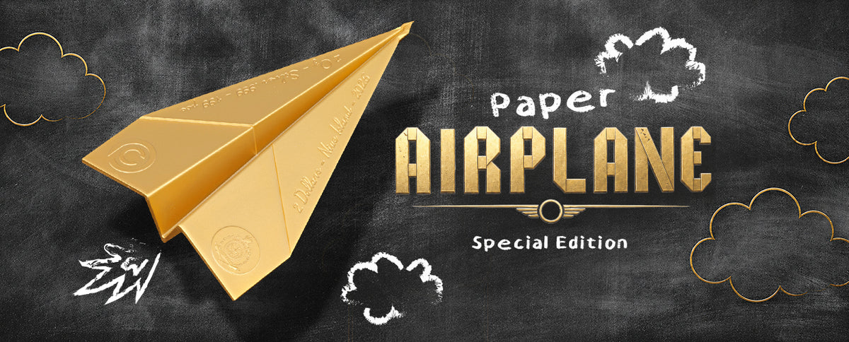 2026 Niue Paper Airplane 3D Gilded 2 oz Silver Coin
