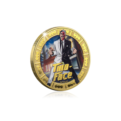 2025 Solomon Islands DC Two-Face Gold Plated 27.5g CN Coin in Card (07/13)