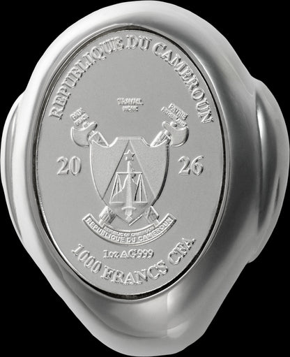 2026 Cameroon 3D Rubber Duck 1 oz Silver Coin