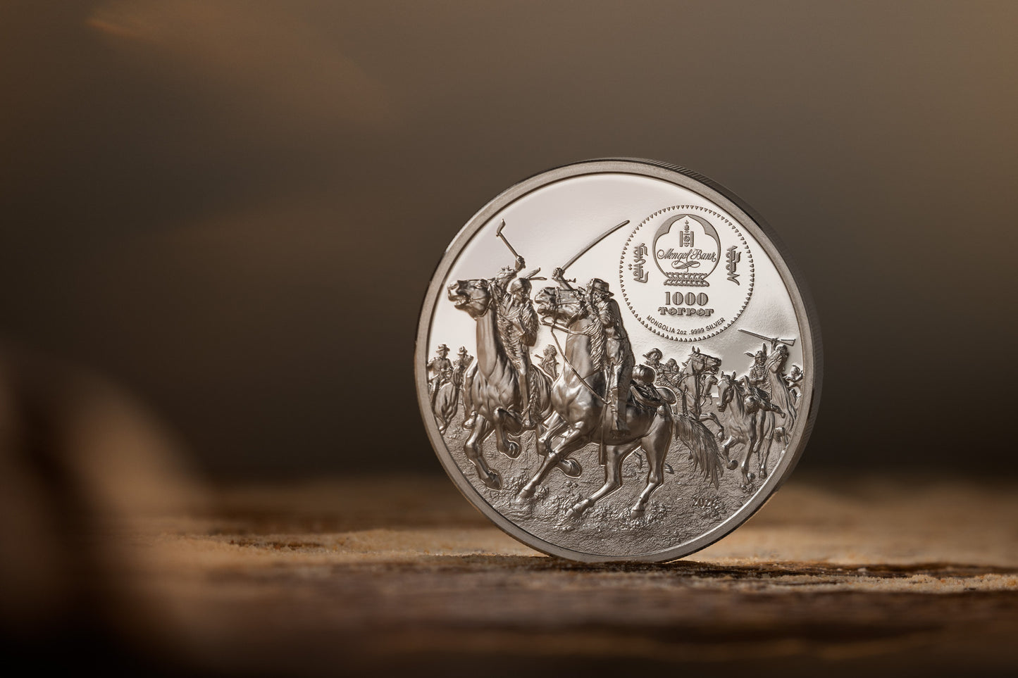 2026 Mongolia Enemies in History - Custer vs Sitting Bull 2 oz Silver Coin
