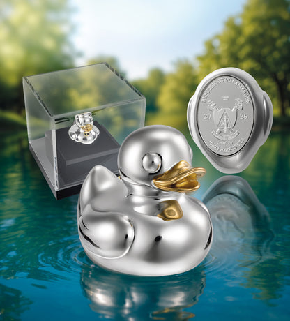 2026 Cameroon 3D Rubber Duck 1 oz Silver Coin