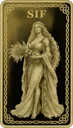 2026 Germania Gods Sif Minted 1/100 oz Gold Bar in Card