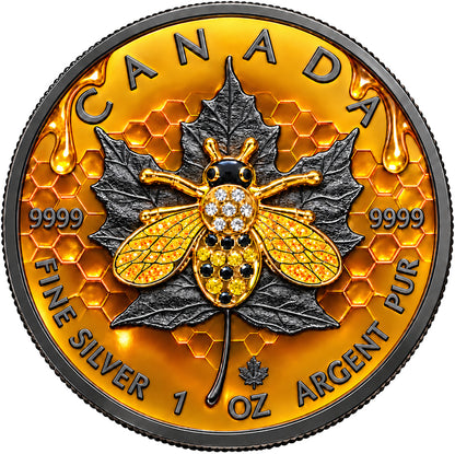 2026 Canada Maple Leaf The Bee & The Bloom 1 oz Silver Coin