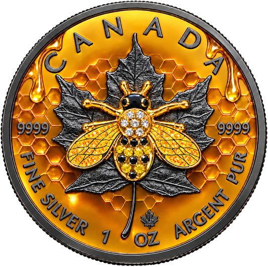 2026 Canada Maple Leaf The Bee & The Bloom 1 oz Silver Coin