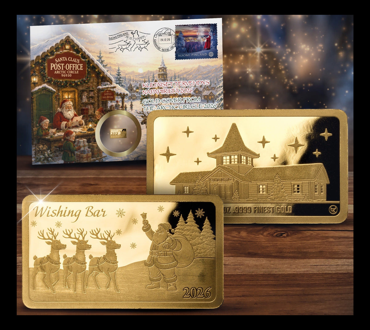 2026 Wishing Bar 1/200 oz Gold Bar in Card