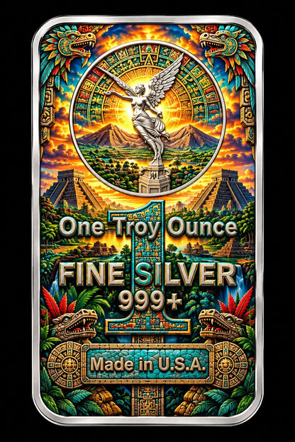 Highland Mint Aztec Libertad Queen 1 oz Silver Bar (299 Mintage)