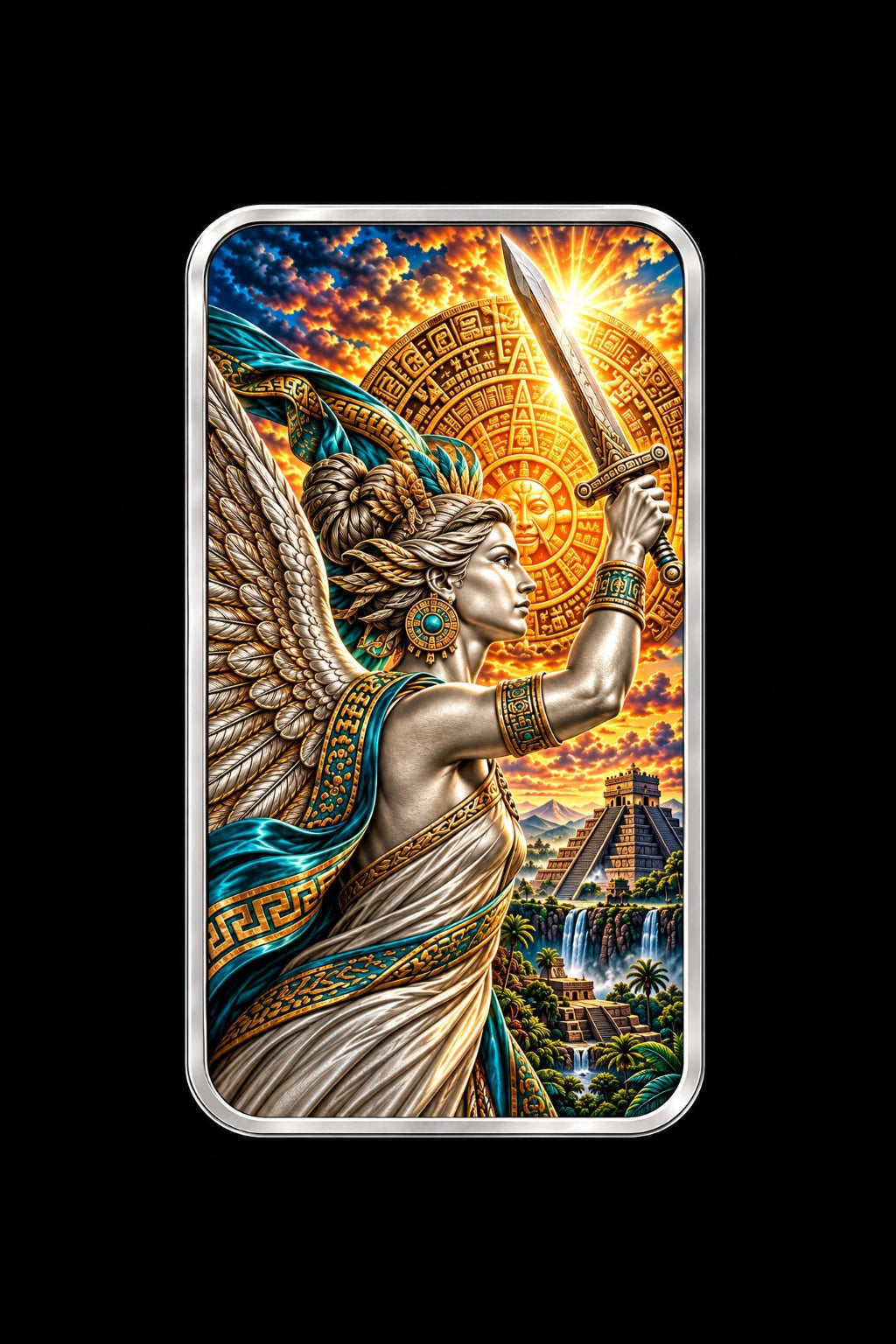 Highland Mint Aztec Libertad Queen 1 oz Silver Bar (299 Mintage)