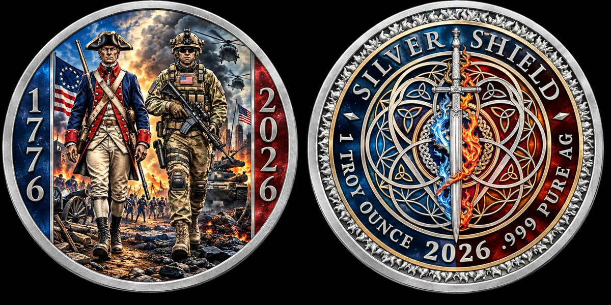Silver Shield 1776-2026 American Sentinel 1 oz Silver Proof Medals