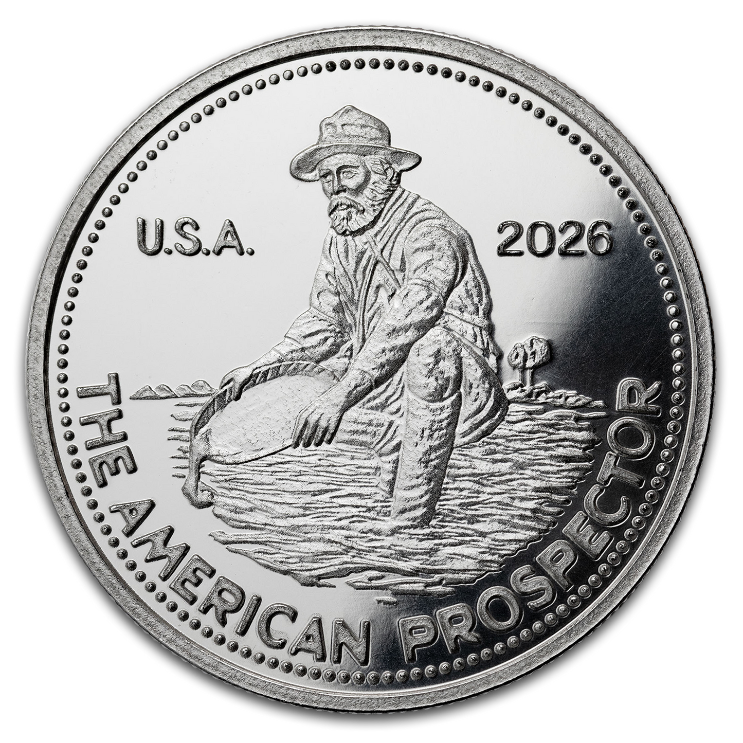 Estimate: 2026 PAMP Suisse Engelhard Prospector 1 oz Silver Round (08/07)