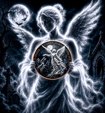 Ghostly Libertad Colorized 5 oz Copper Medal (07/14)