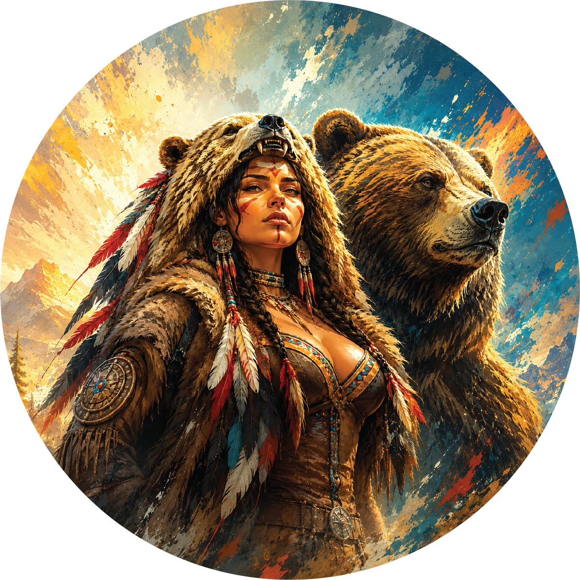Hayleybug The Wild Stands With Her Colorized 1/2 oz Silver Round (07/24)