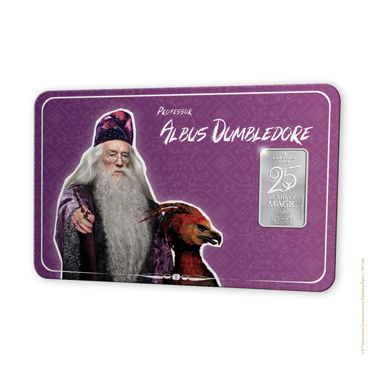 2026 Royal Dutch Mint Harry Potter - Albus Dumbledore 1g Silver Bar in Card (08/11)