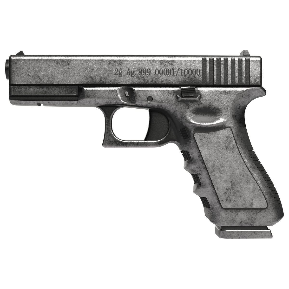 Glock Shaped 2+ gram Silver Medal