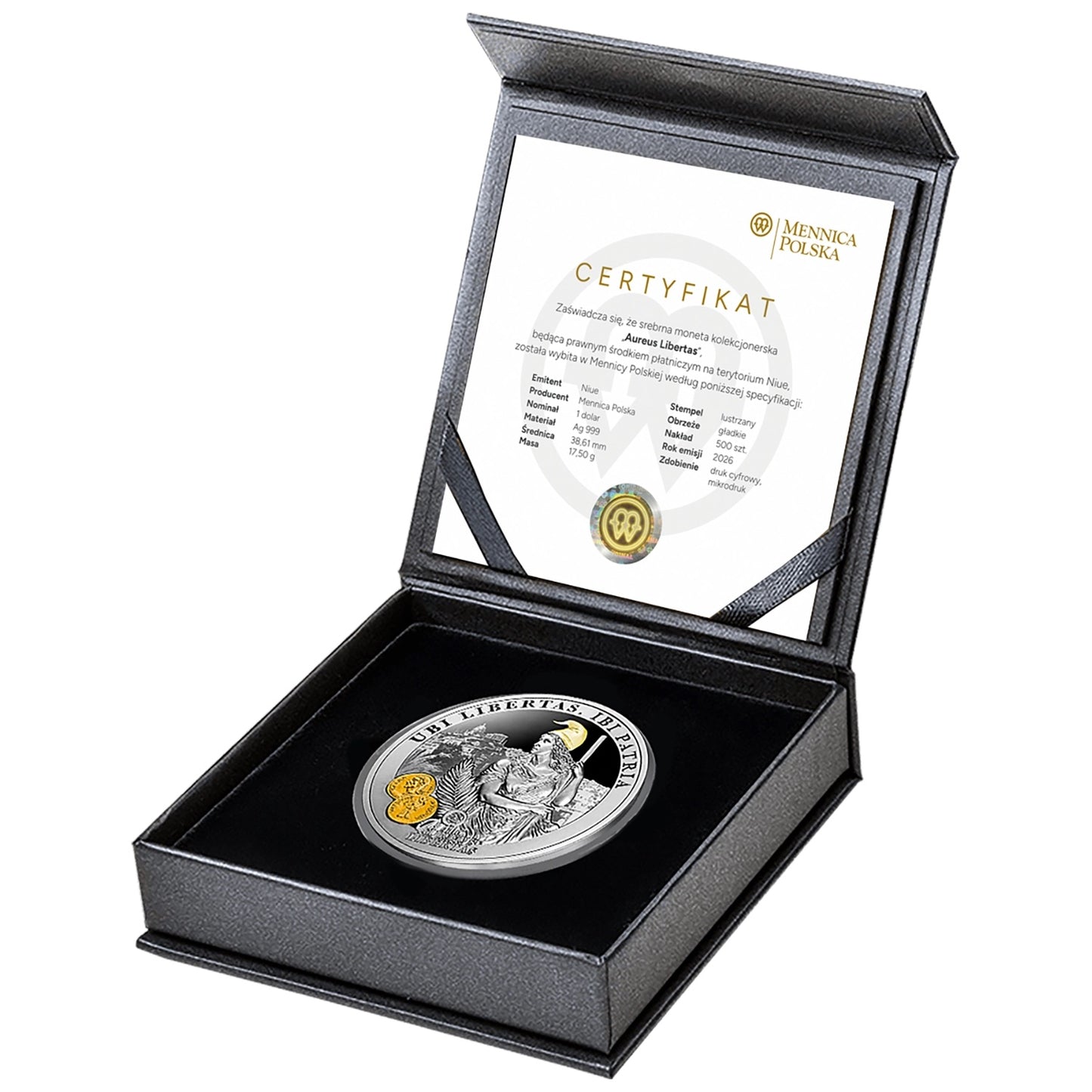 2026 Niue Aureas Libertas 17.5g Silver Coin