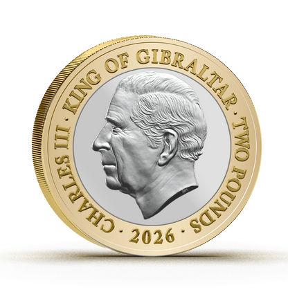 2026 Gibraltar Merry Christmas Colorized 2 Pounds 8g CN Coin in Card