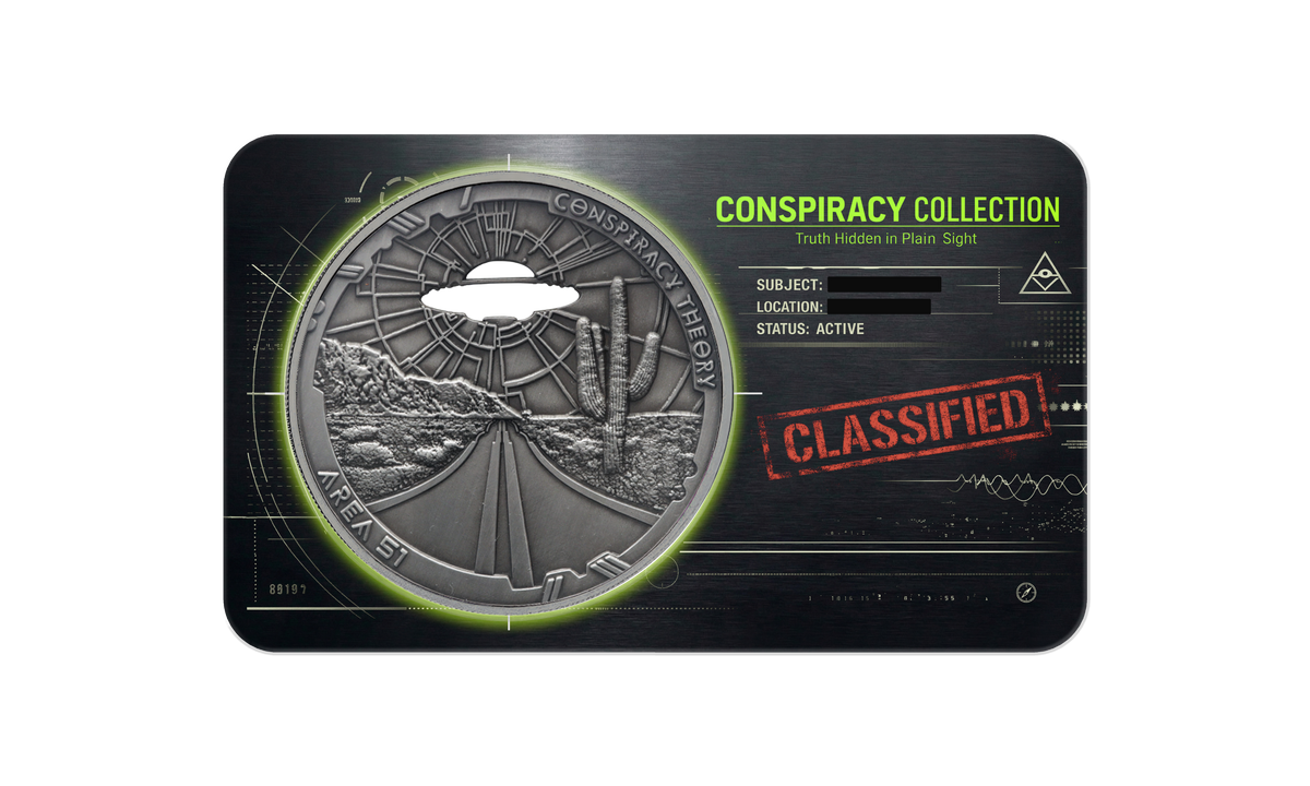 2022 Samoa Conspiracy Collection - Area 51 Cut-Out CN Coin in Card